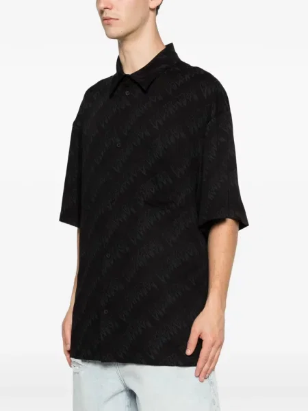 Scurt cămașă Balenciaga cu imagine negru