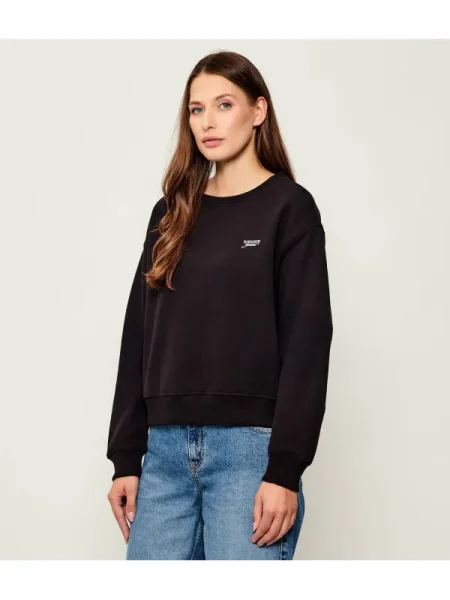 Tommy Jeans Bluză Silver Script negru