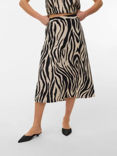 Vero Moda Fustă midi Mymilo negru