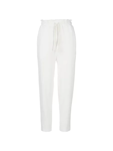 Pantaloni Tessitura Body Couture alergare alb
