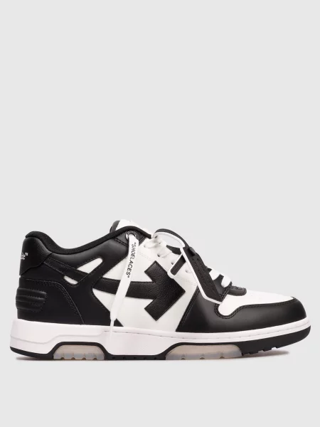 Шкіряні кросівки Out Of Office Off-white чорні