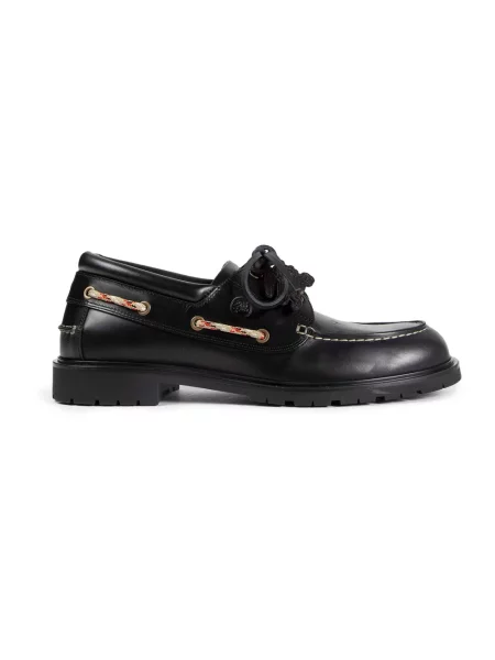 Derby Burberry skórzany czarny