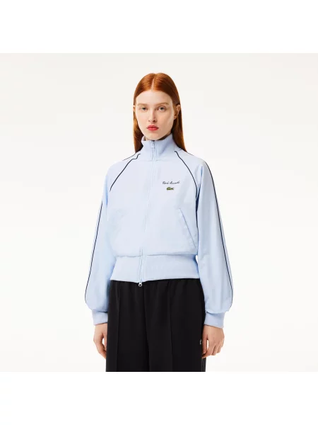 Lacoste kurtka dresowa Relaxed Fit tafta w romby