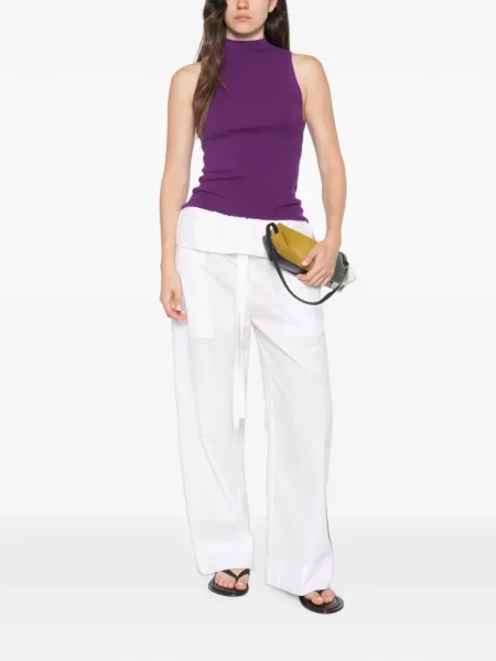 Top Bompard fără mâneci tricotate violet