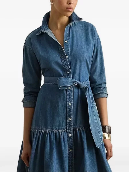 Mini rochie mini Lauren Ralph Lauren de costum mini albastru