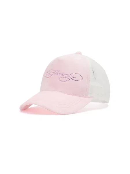 Ed Hardy Čiapka svetloružová biela