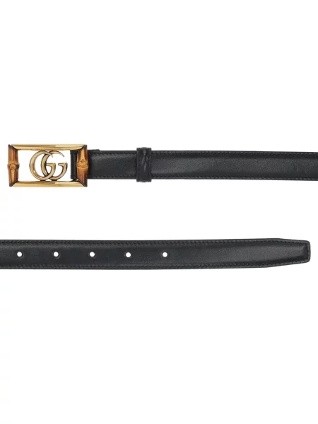 Cu centură curea Gucci din piele cu cataramă negru