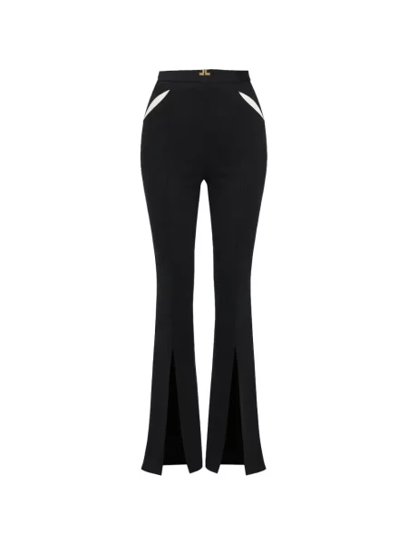 Pantaloni Elisabetta Franchi evazate negru