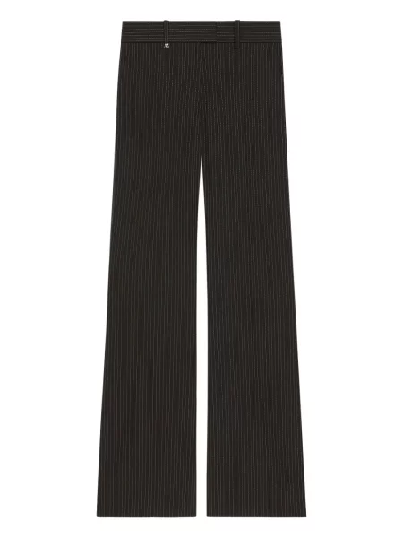 Pantaloni Courreges cu dungi negru