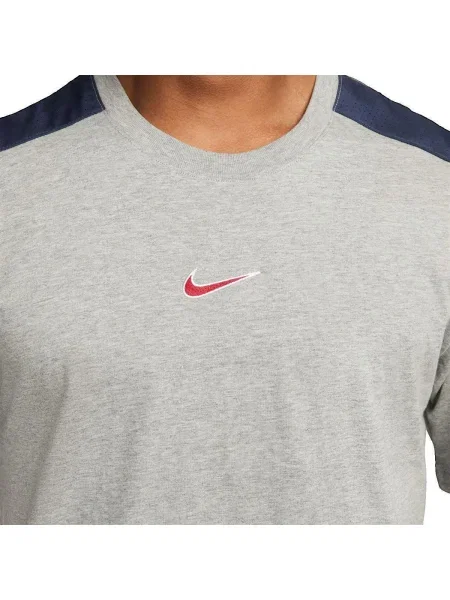 Grafikus póló Nike szürke