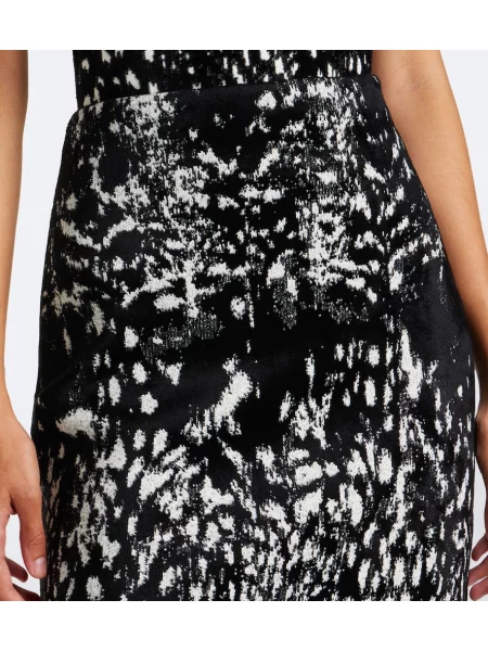 Fustă tip creion Tom Ford de catifea negru