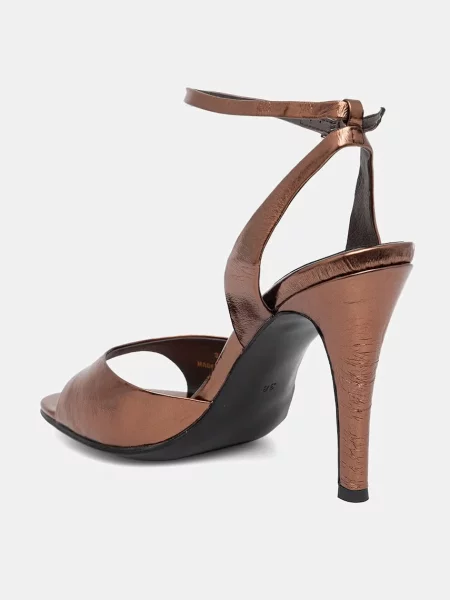 Jeffrey Campbell sandale de piele Bar-Hop maro