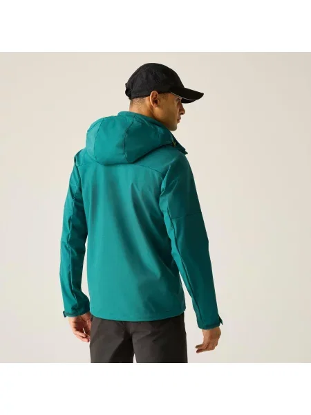 Wodoodporna kurtka softshell Arana z kapturem niebieska