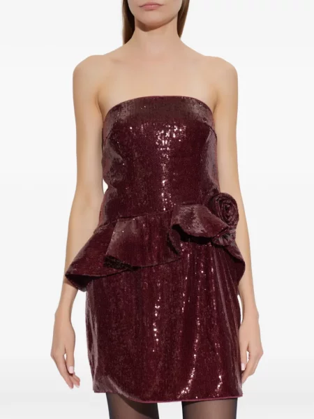 Rochie mini Rotate Birger Christensen cu paiete roșu