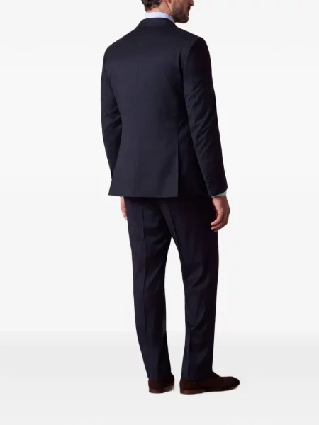 Вълнен двуреден блейзър Brooks Brothers синьо