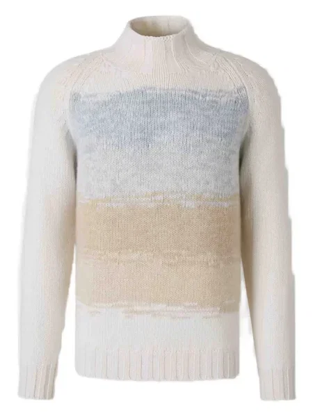 Žebrovaný rolák rolák Fedeli bílý