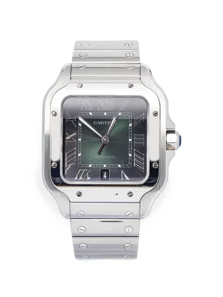 Часовник Cartier зелено