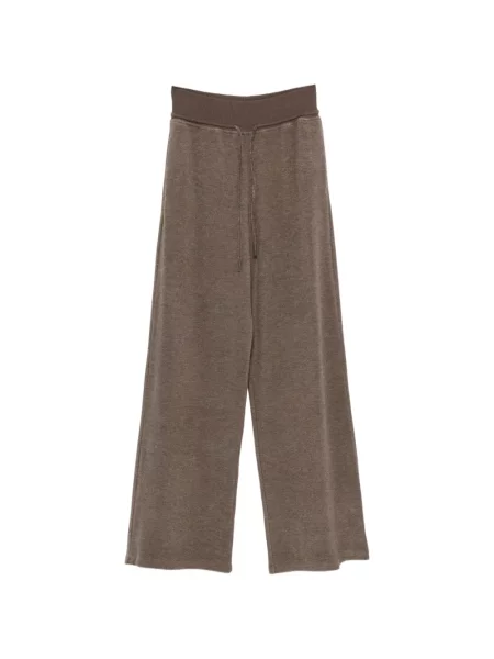 Pantaloni Eleh alergare cu cordon maro