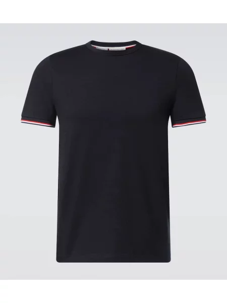 Tricou Moncler din jerseu albastru