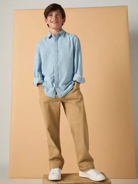 Levi's Dječje hlače XX CHINO RELAXED STRAIGHT smeđa