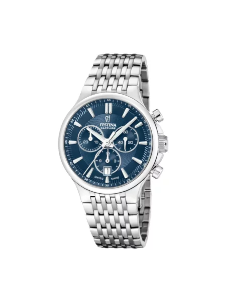 FESTINA Analogové hodinky Chronograph Chrono Swiss Made' modrá