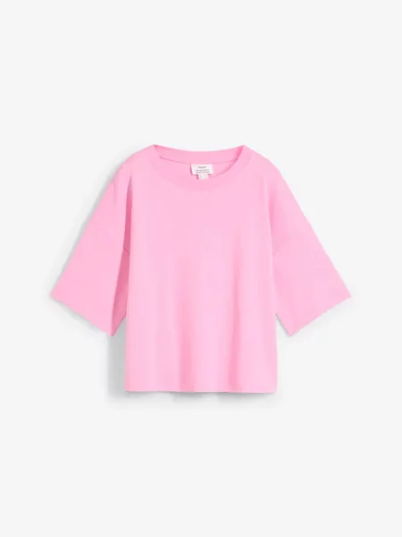 T-shirt z czystej bawełny organicznej różowa
