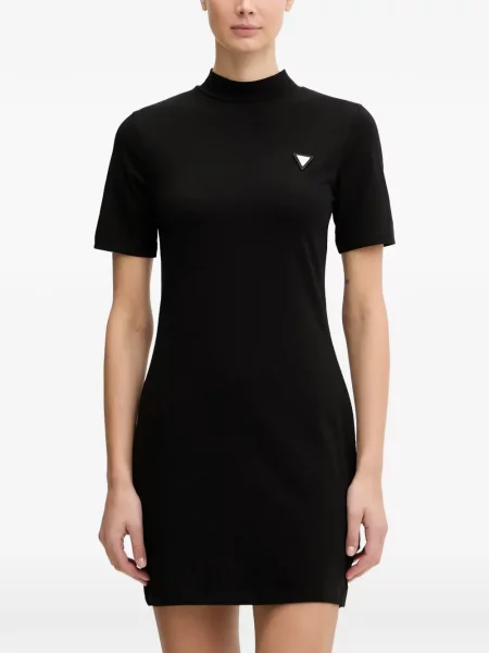 Rochie mini Guess cu autograf negru