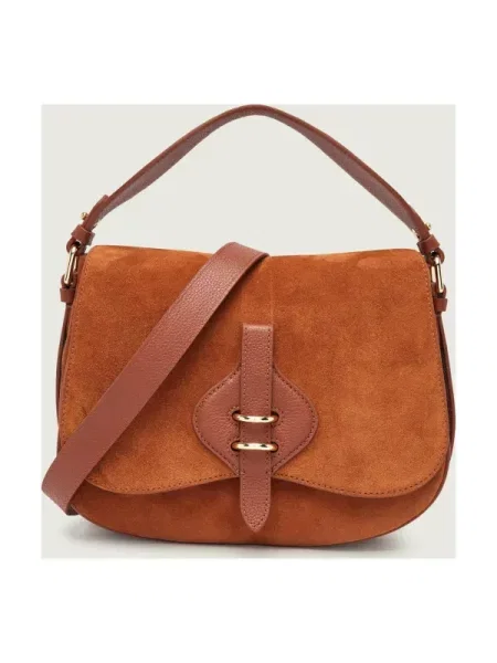 Coccinelle velúr táska MAVERY SUEDE barna