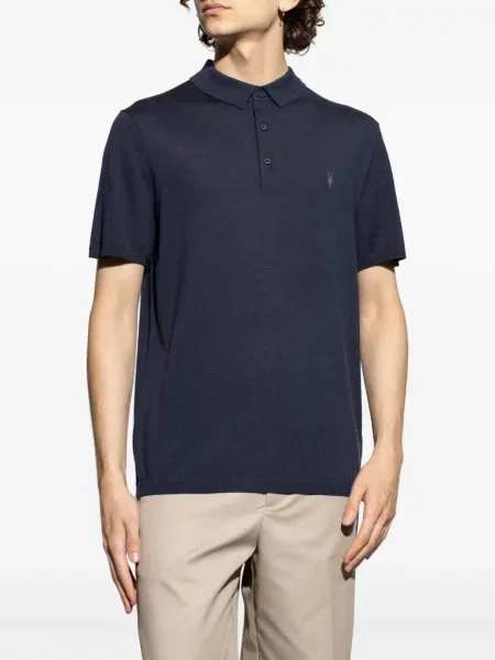 Μικρός polo Allsaints με αυτόγραφο μπλε