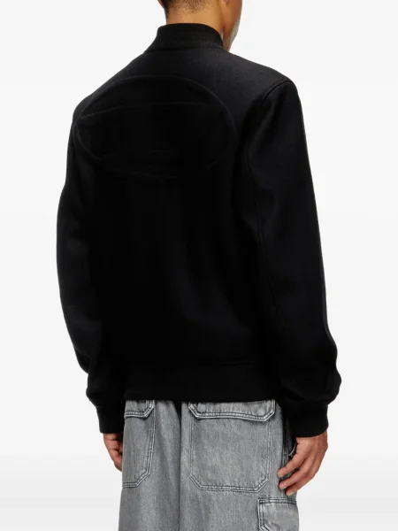 Geacă bomber Diesel cu broderie negru