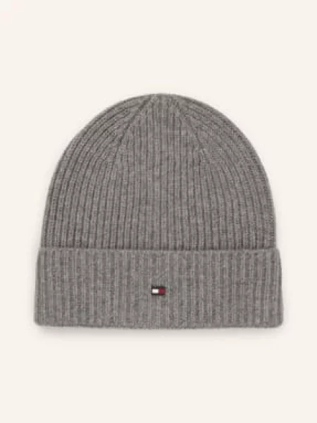 Tommy Hilfiger Kašmírová Čepice šedá
