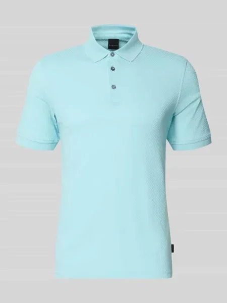 Koszulka polo o kroju slim fit z fakturowanym wzorem Bugatti
