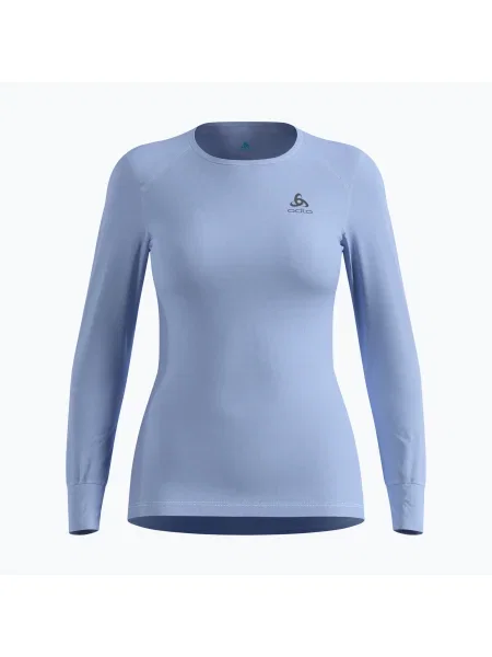 Tricou sport Odlo cu decolteu în U albastru