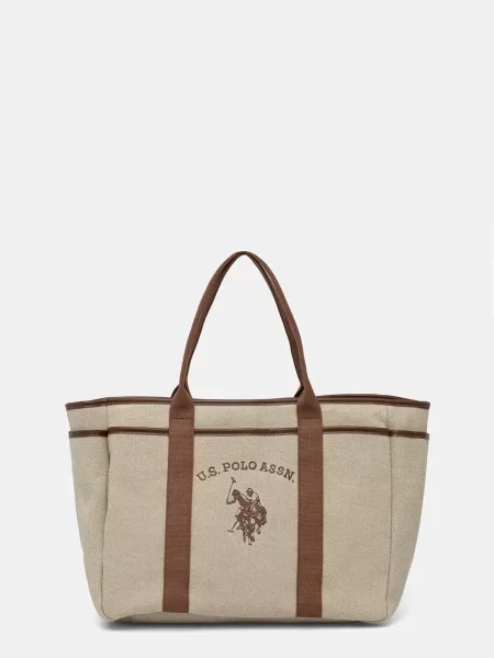 U.S. Polo Assn. torebka shopper POOL SIDE beżowa