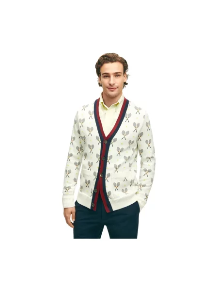 Kardigan Brooks Brothers beżowy