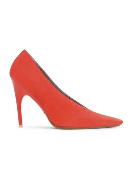 Czółenka Balenciaga skórzana pomarańczowa