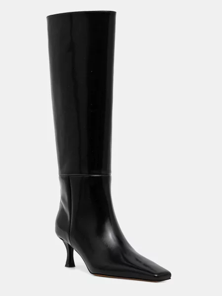 Proenza Schouler ghete de piele Trap cu cui negru