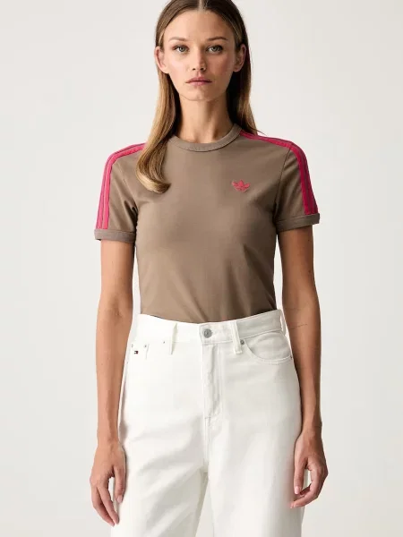 Adidas Originals t-shirt γυναικείο με καφέ