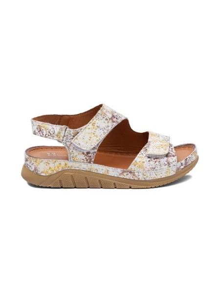 Pantofi Maciejka din piele cu platformă alb