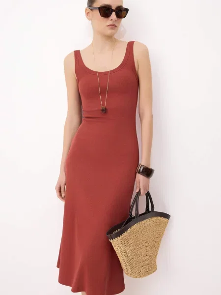 Trendyol Rochie burgundy roșu