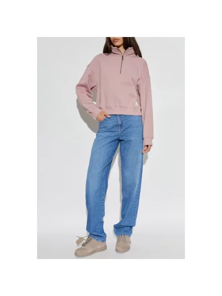Bluza Emporio Armani z dżerseju z logo różowa