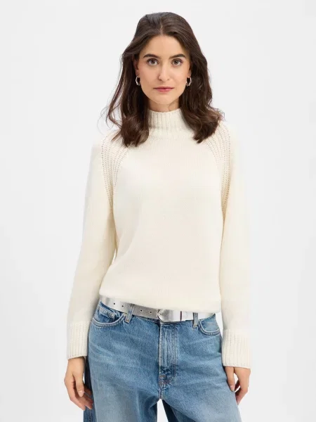 Sweter krój regular fit z domieszką wełny i kaszmiru model Kustra' Joop! beżowy