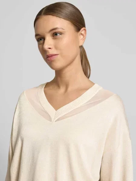 Sweter o luźnym kroju z mieszanki w dzianinowym stylu Liu Jo Sport