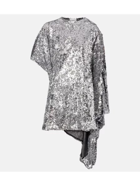 Rochie Coperni drapată argintiu