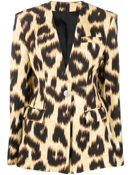 Sacou The Attico cu imagine cu model leopard negru