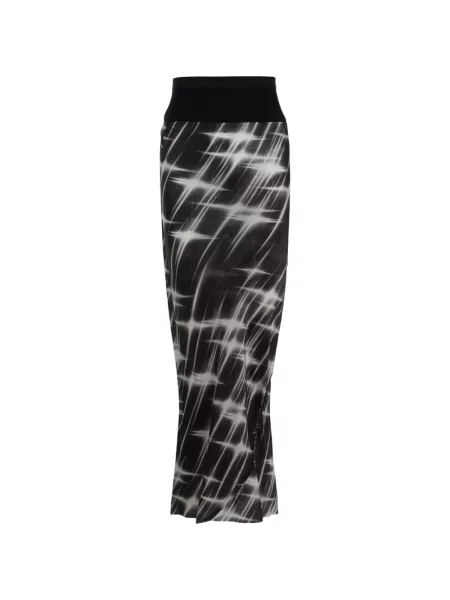Fusta maxi Rick Owens cu imagine negru