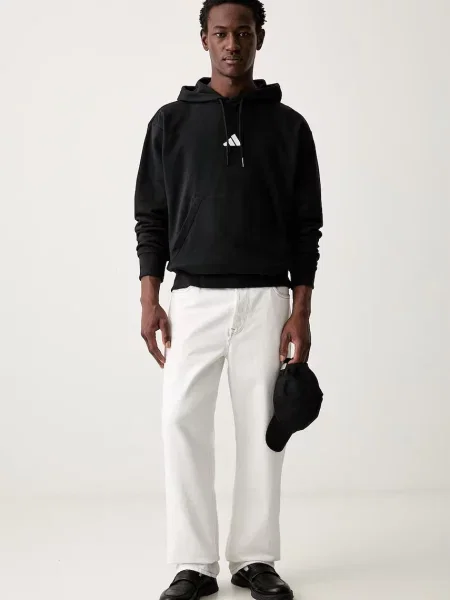Adidas кофта з капюшоном з бавовною Feelcozy