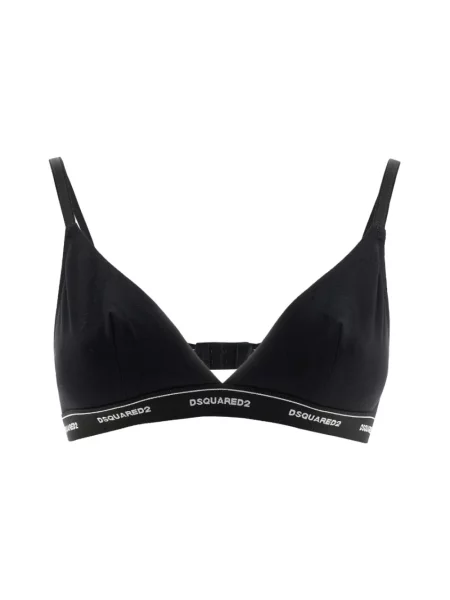 Biustonosz Dsquared2 z logo czarny