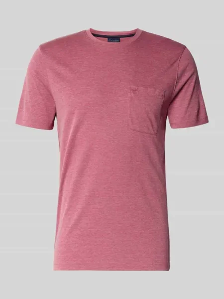 T-shirt z okrągłym dekoltem i kieszenią na piersi Christian Berg Men