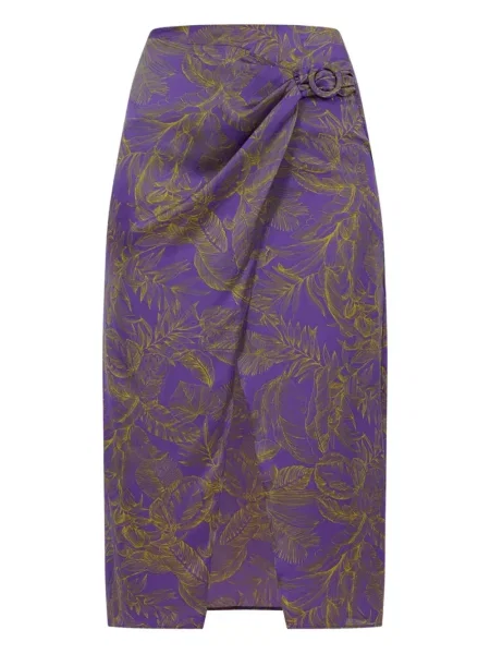 Fustă midi Simona Corsellini cu model floral cu imagine violet